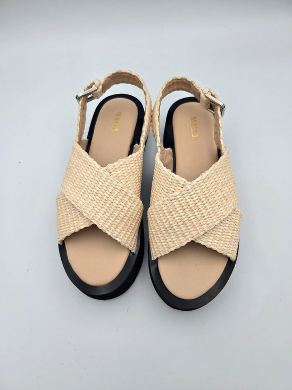 Maeve The Chrissy Platform Sandals Beige & Black